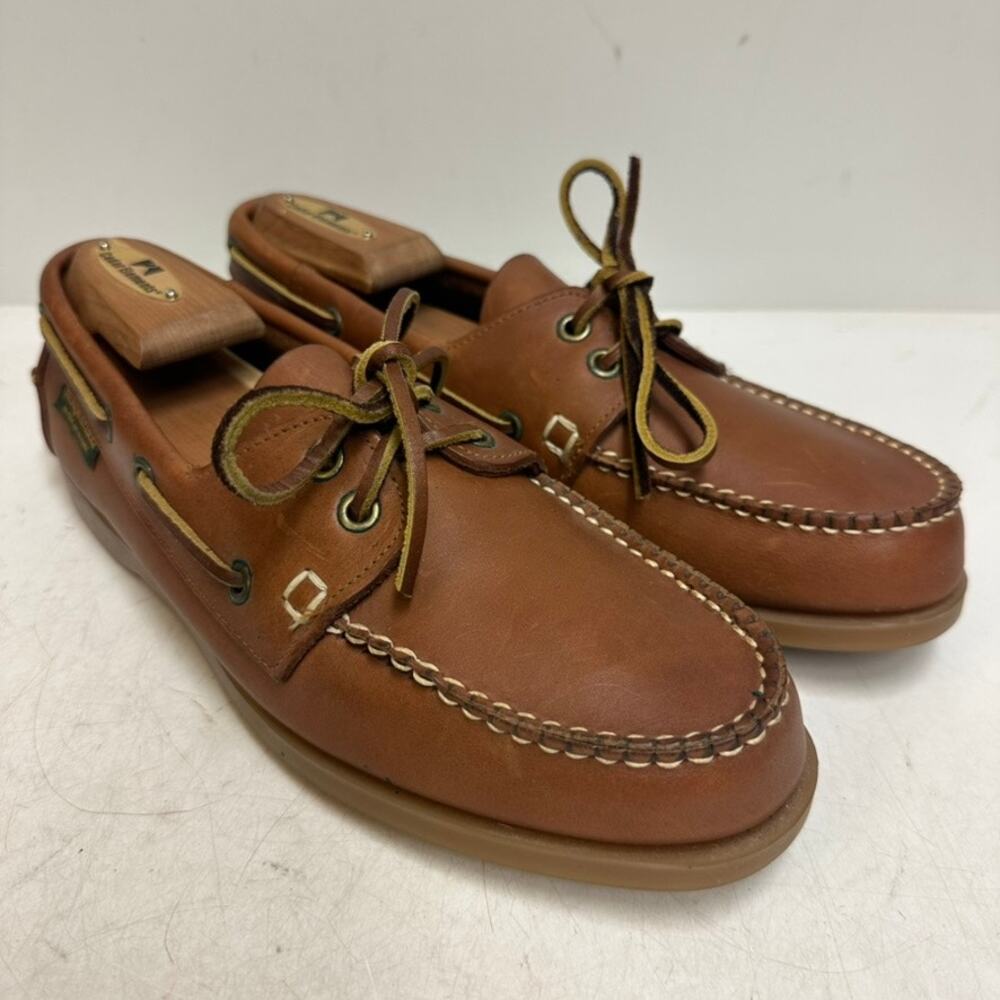 NWOT Norway USA Made in Maine Leather Boat Shoes VINTAGE Made in USA 8 D